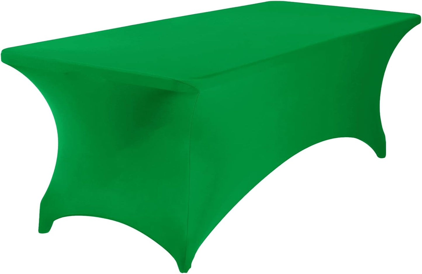 2Pack Spandex Waterproof Table Covers 8ft,Spandex 8ft Waterproof Table Cover for Party,Wedding, Banquet, and Events(Emerald)