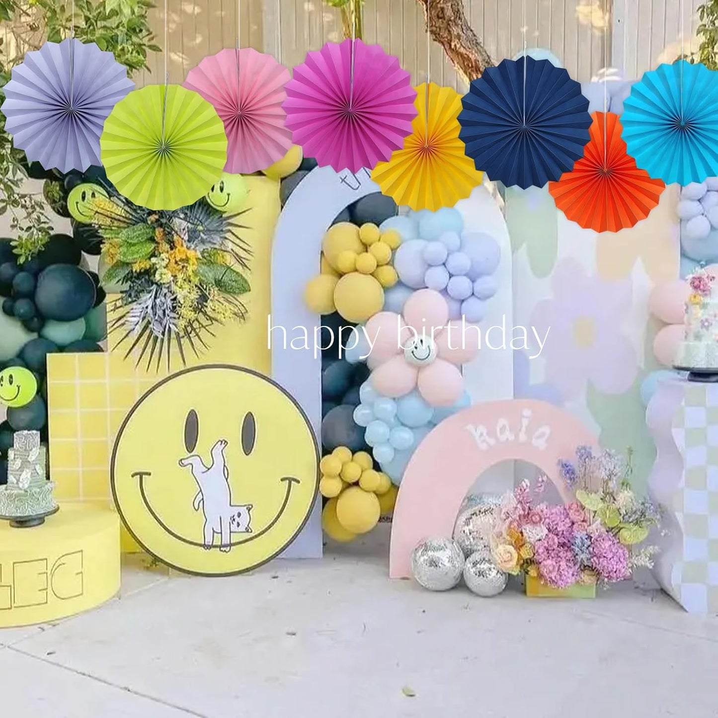 Pink Party Decorations,Pink Paper Decorations for Party,Baby Shower Decorations Party Paper Fans Bulk 12in,Schoolgirl Style Classroom Decor for Party 30 Color DIY Set (Pink)