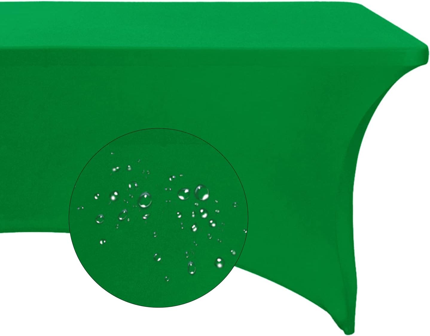 Spandex 8ft Waterproof Table Cover for Party,Wedding, Banquet, and Events(Emerald)