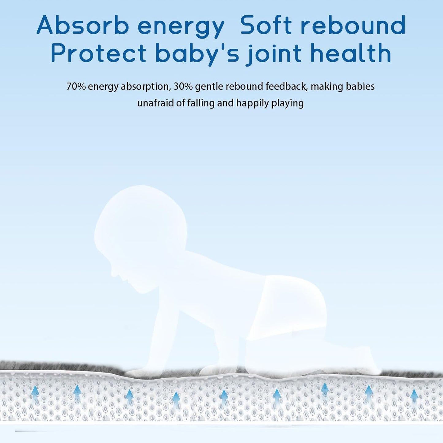 Baby Play Mat 1.2" Thick Memory Foam Nursery Rug Area Rug, 13’1” X 6’7” Yoga Mat Playmat Crawling Mat for Baby,Toddlers, Infants, Kids,Floor Mat Tatami Mat for Living Room with Non-Slip(Grey)