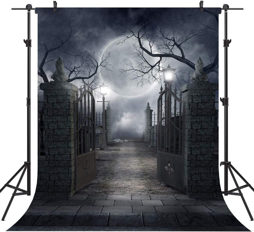 CHAIYA Halloween Backdrop Background Nightmare Before Christmas Backdrop for Photography Zombie Themed Photo Booth Party Decorations 5x7ft