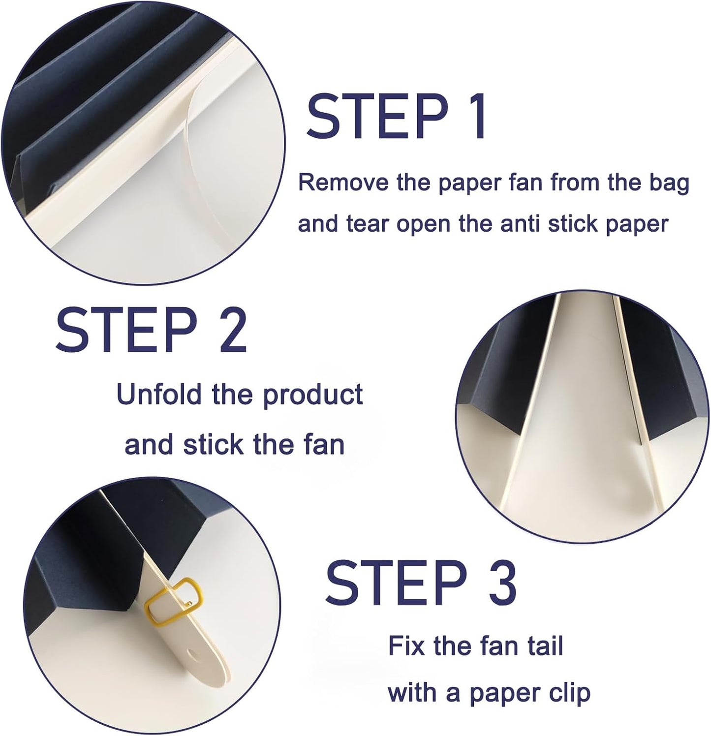 Blue Party Decorations,Blueberry Party Decorations Decorations Party Paper Fans Bulk 16in,Graduation Decoration Classroom Decor, Western Themed Party Decorations 30 Color DIY Set （Deep Blue）