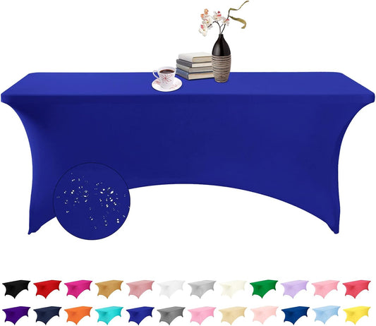 Spandex 6ft Waterproof Table Cover for Party,Wedding, Banquet, and Events(Royal Blue)