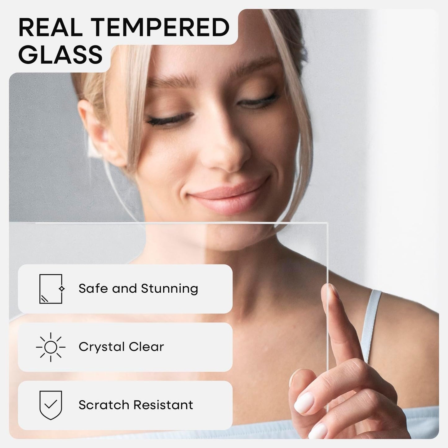 Homeforia White Picture Frame 16x24, High End Oak White 16x24 Frame with Mat 12x18 Photo, 16 x 24 Wooden Poster Frames Matted to 12 by 18, 24x16 Wood Hanging Frames, Tempered Glass, Wall Kit, Set of 1