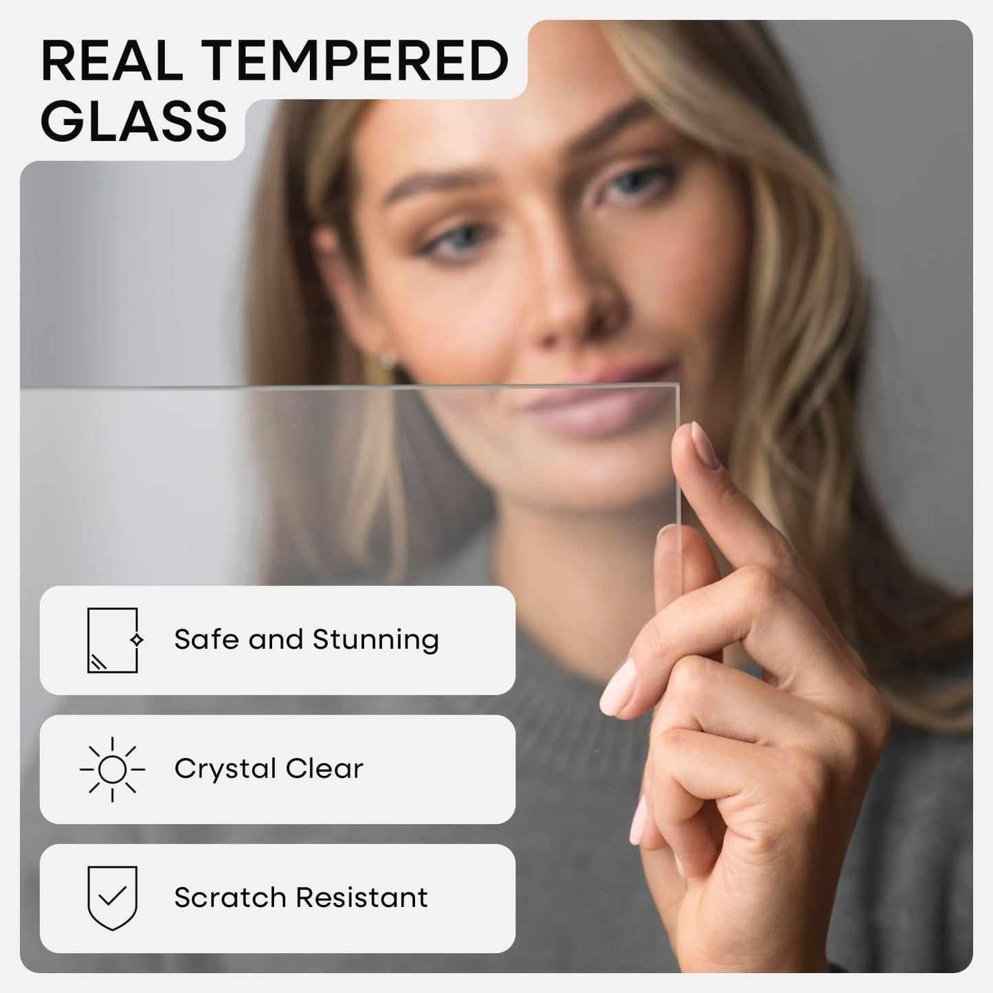 Homeforia A2 Black Wood Frame, High End Oak 16.5 x 23.4 Black Wooden Poster Frames Matted to 11.7 by 16.5 in Photo, A2 Size Wood Picture Frame with Mat A3 for Print, Tempered Glass, Wall Kit, Set of 1