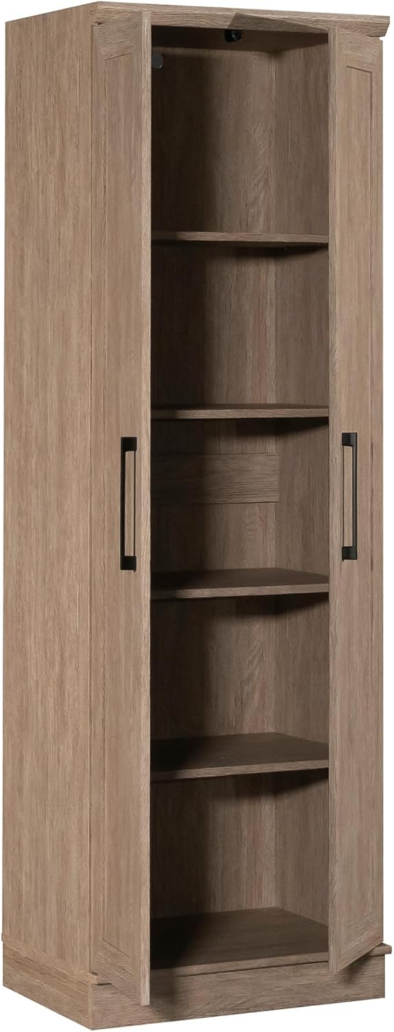 HomePlus Kitchen Pantry Storage Cabinet with Adjustable Shelves, Laundry Bathroom Storage Cabinet, Brushed Oak Finish