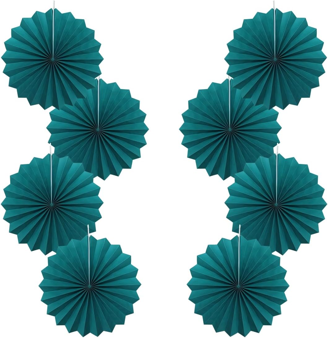 Green Birthday Decorations,DIY Green Paper Fans Hanging Decoration ,Party Supplies Party Fans 12in, Cactus Party Decorations,Wedding Graduation Events Accessories 30 Color DIY Set (Blackish Green)