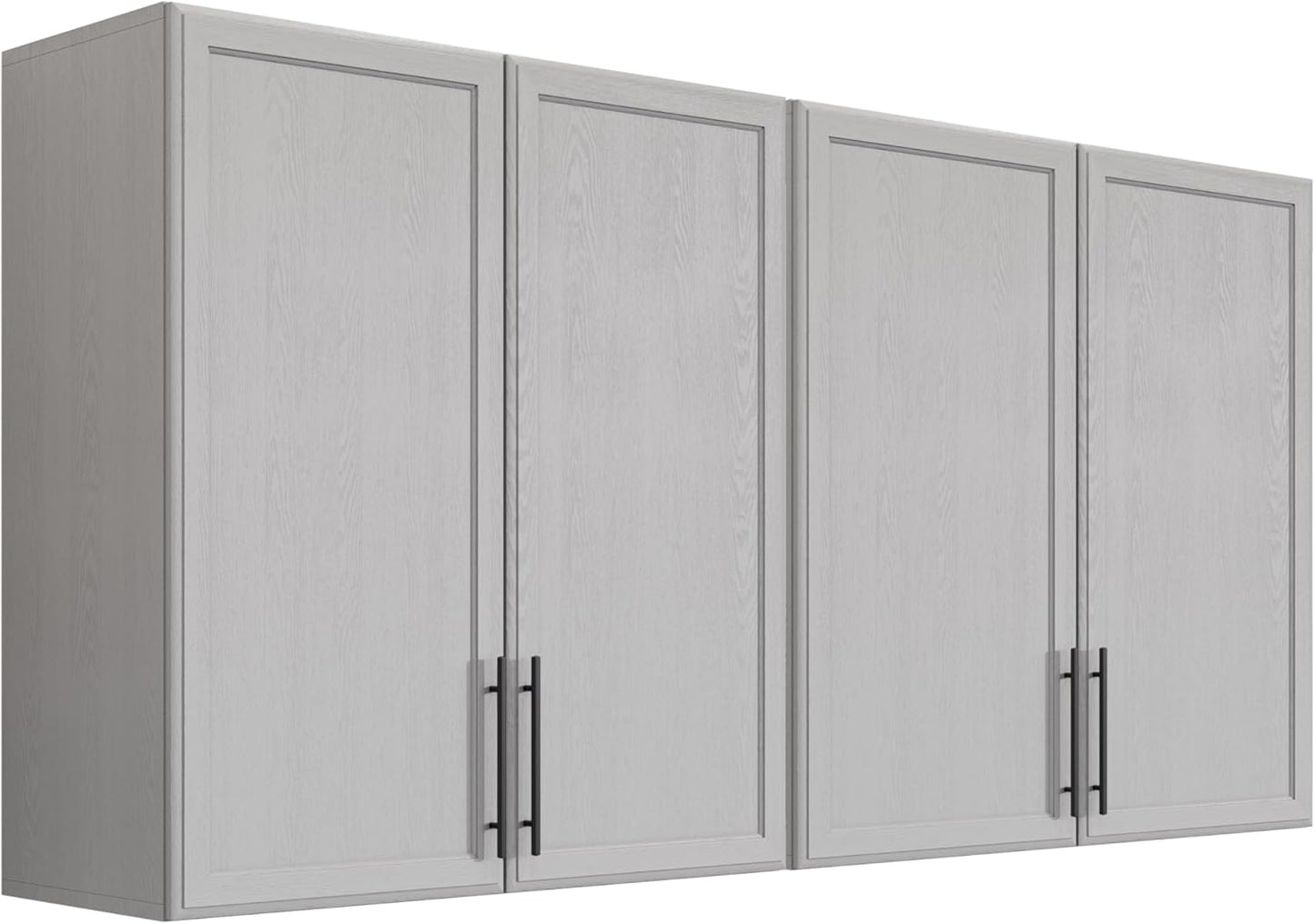FIMELLO 59" Laundry Room Cabinets Wall Mounted, Kitchen Wall Cabinet with Adjustable Shelf, Wall Cabinets with Doors for Laundry Room, Upper Cabinets for Bathroom, Gray