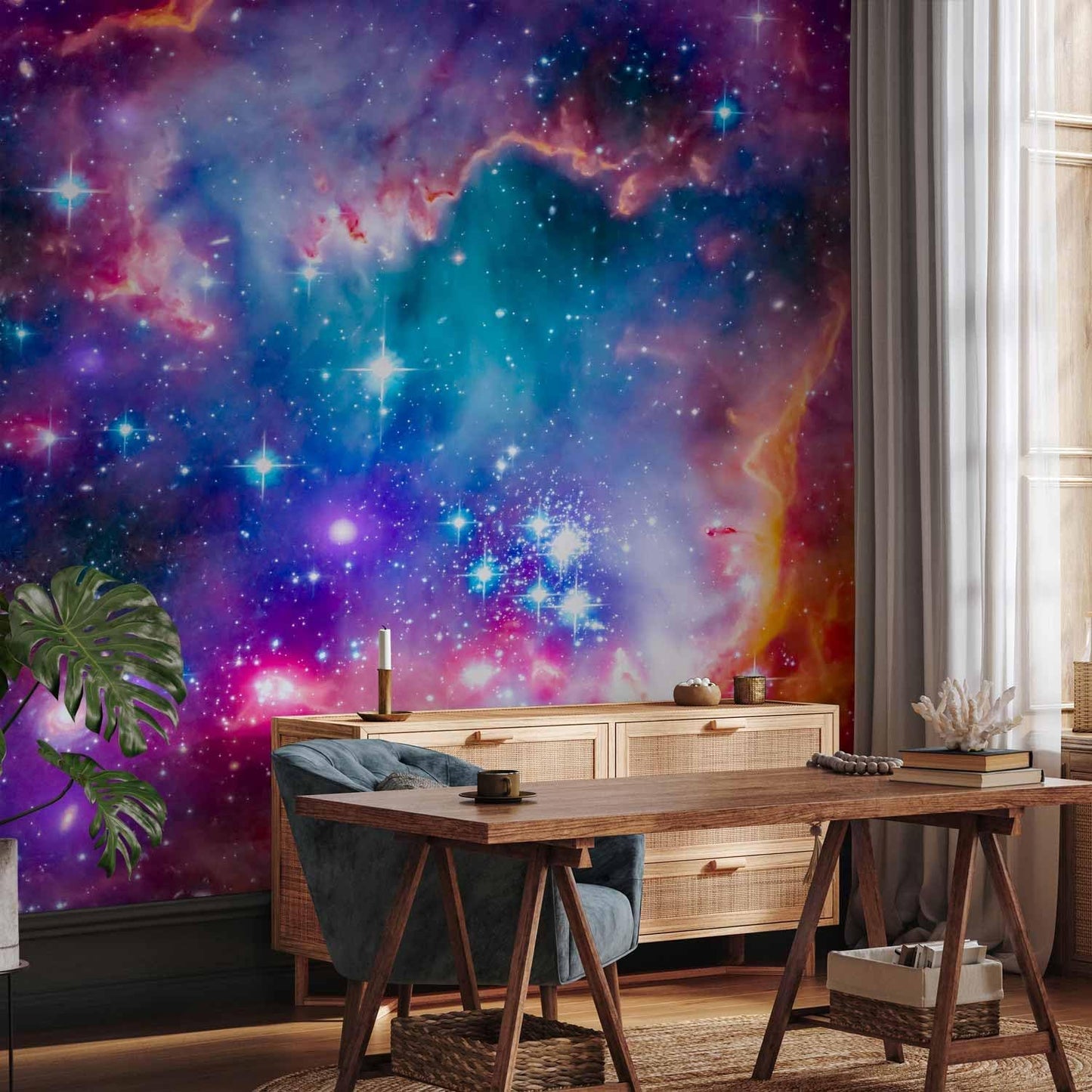 artgeist Wall Mural Abstract 157x110 in - XXL Non-Woven Wallpaper Fleece Wall Decor Photo Print Picture Image Design Abstract Cosmos Sky Star i-G-10010-a-a