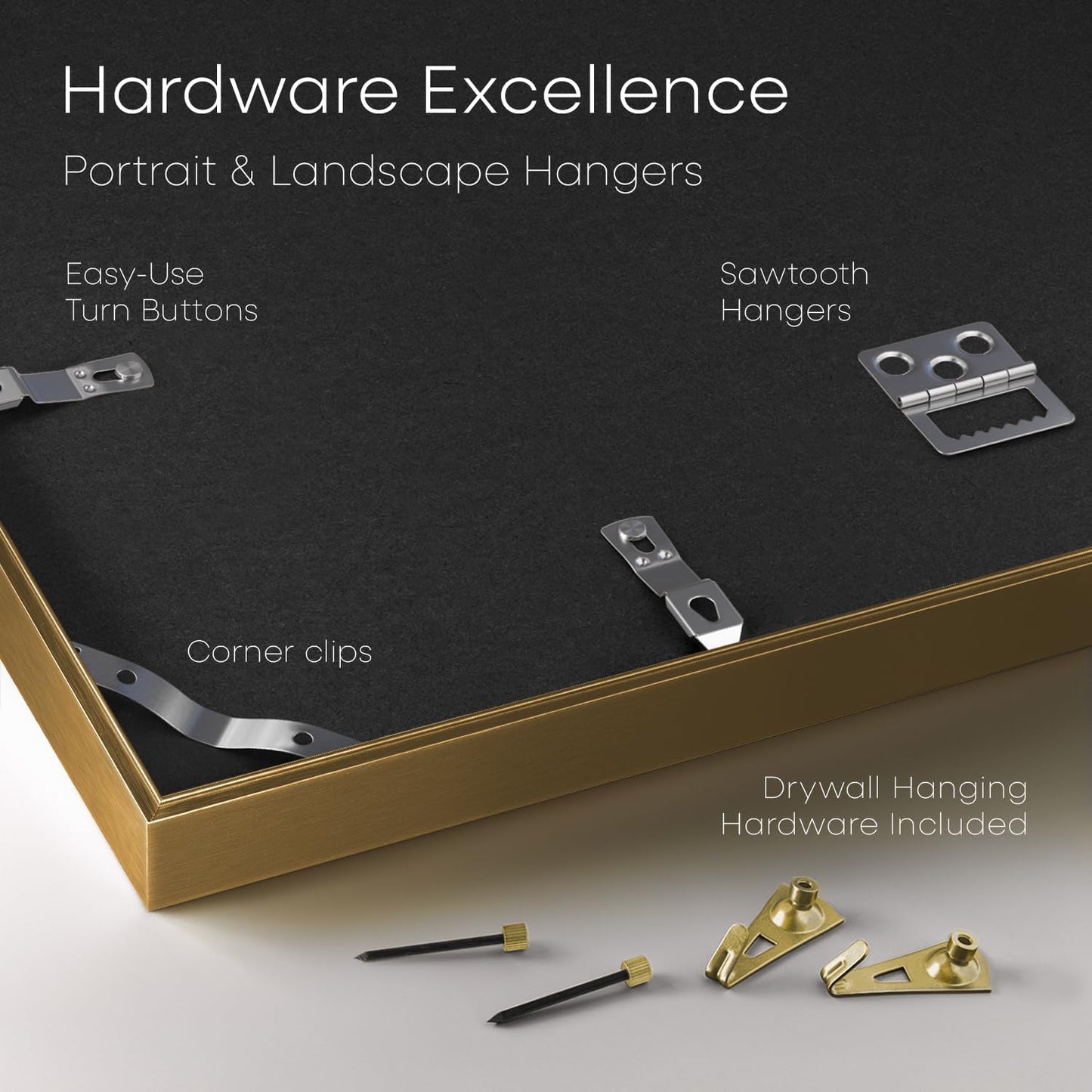 Homeforia 14x22 Picture Frame Bronze, High End Metal 14x22 Brass Poster Frames with Mat 12x16 for Photo, 14 x 22 Frame Matted to 12 by 16 Print, 22x14 Hanging Frame, Tempered Glass, Wall Kit, Set of 1