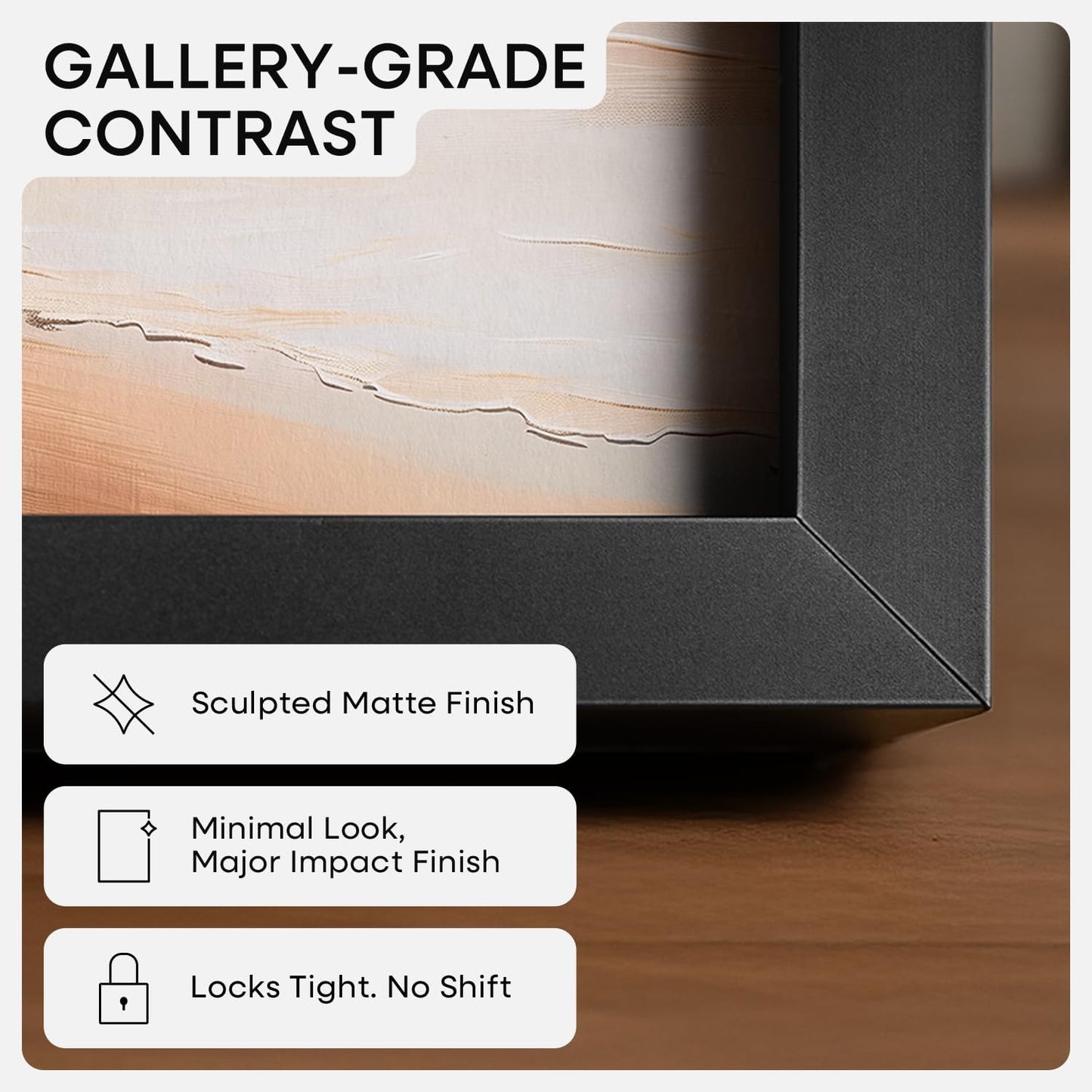 Homeforia 16x16 Picture Frame Black, High End Metal 16x16 Square Poster Frame Matted to 12x12 Print, 16 x 16 Black Frames with Mat 12 x 12 Photo, 16by16 Thin Frames, Tempered Glass, Wall Kit, Set of 1