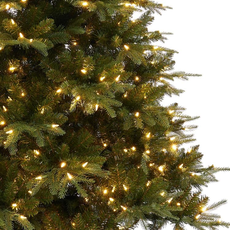 Traditional Artificial Fir Christmas Tree with Lights by Naomi Home Green/6.5 ft/Included