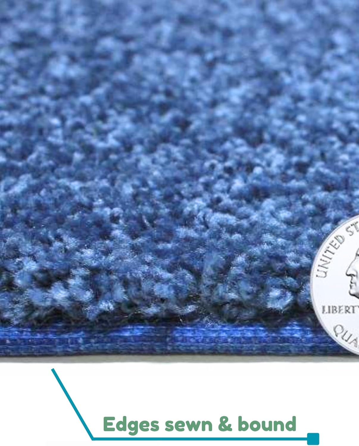 KOECKRITZ Soft and Colorful Kids Classroom Area Rugs (Passes Flammability Pill Test) Many Sizes and Bright Colors to Select from (8' x 12', Royal)