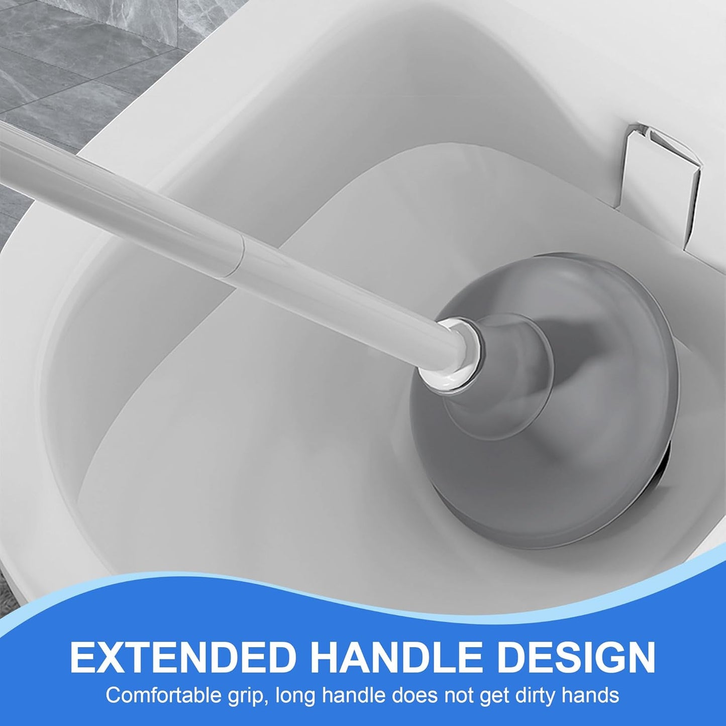 2 Pack Toilet Brush and Plunger Set, 3 in 1 Toilet Bowl Brush and Holder with Crevice Cleaning Brush Wall Mounted Household Bathroom Cleaning Tools Combo(2)