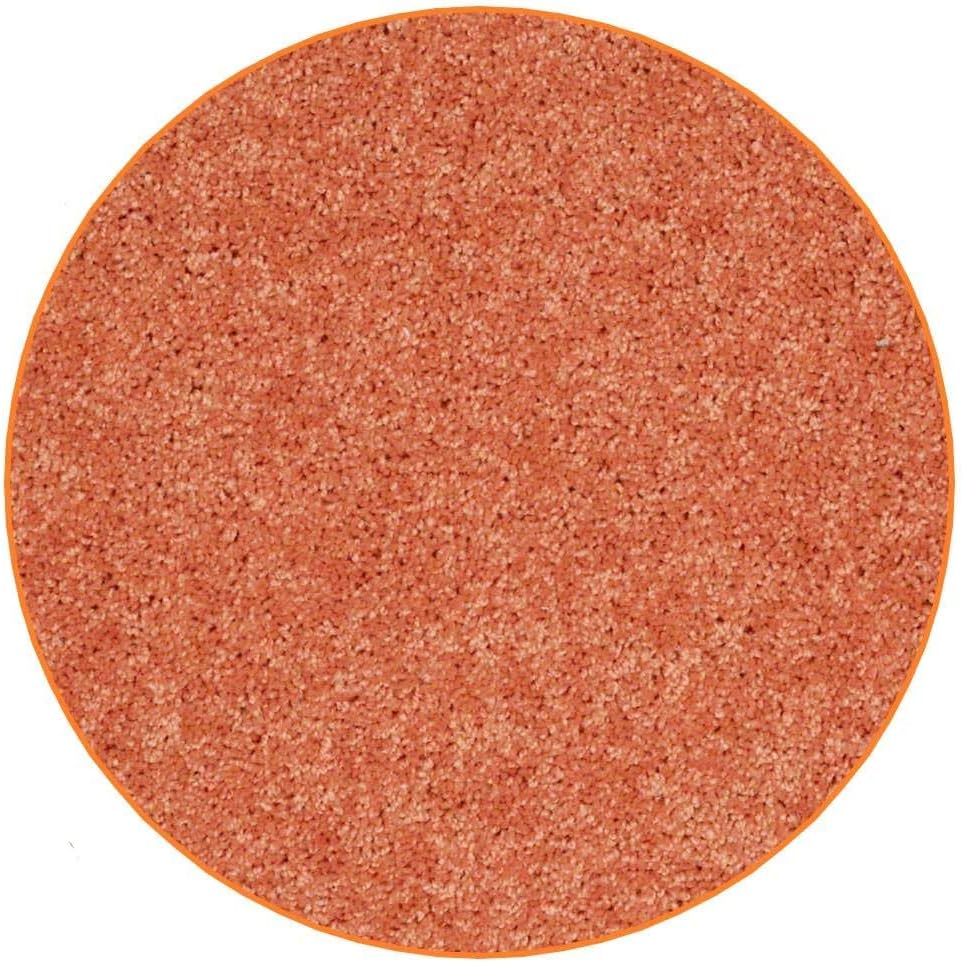 KOECKRITZ Soft and Colorful Kids Classroom Area Rugs (Passes Flammability Pill Test) Many Sizes and Bright Colors to Select from (10' Round, Tangerine)