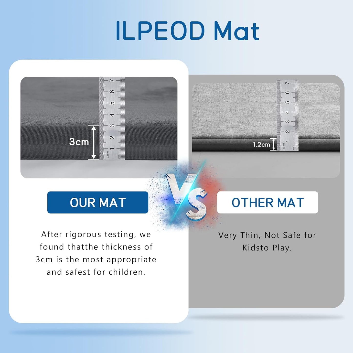 Baby Play Mat for Floor Tummy Time Mat Nursery Rug Muscle Mat Area Rug Playroom Rug Tatami Mat 6'7"x6'7" Memory Foam 1.3" Thick Crawling Mat for Babies,Toddlers, Infants, Kids,Floor Mat(Grey)