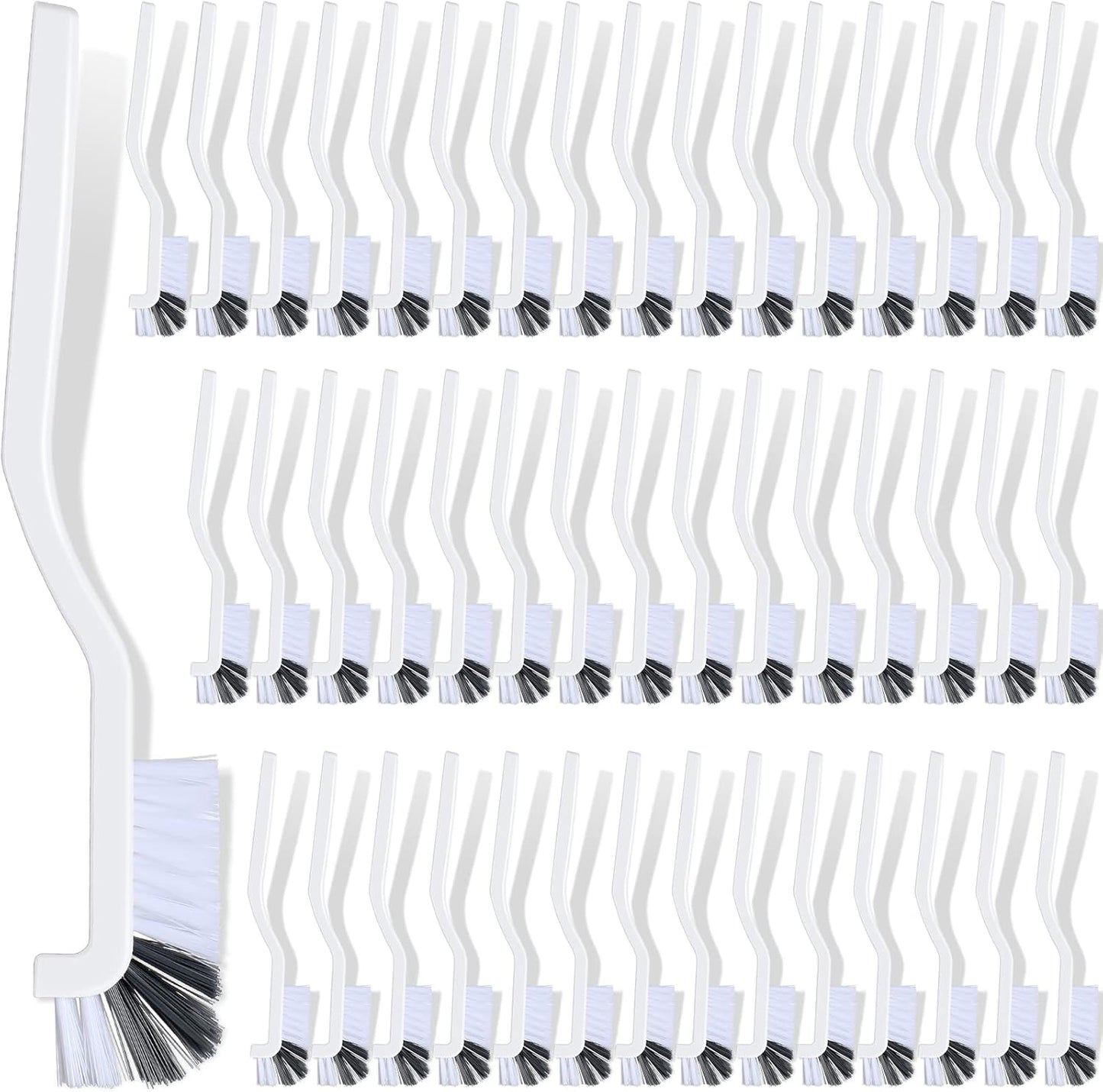 Rtteri 48 Pcs Kitchen Scrub Brush Bulk Plastic Sink Bathroom Cleaning Edge Corner Brush for Household Bottle Dish Tile Lines Window Track Crevice with Stiff Bristle
