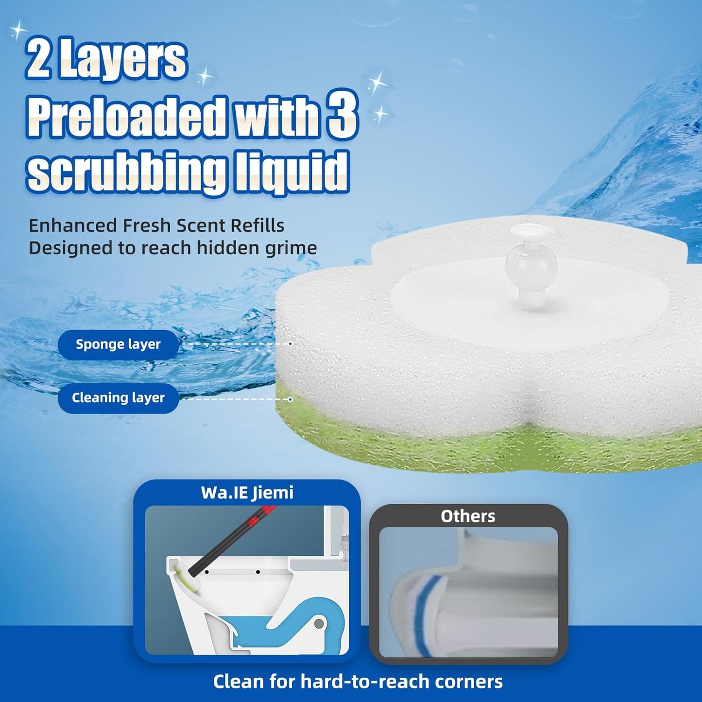 Disposable Toilet Brush - 30 Toilet Wand Refills,Toilet Brush with Holder,Disposable Toilet Bowl Cleaner Wand for Deep Cleaning and Hygienic Bathroom Maintenance.