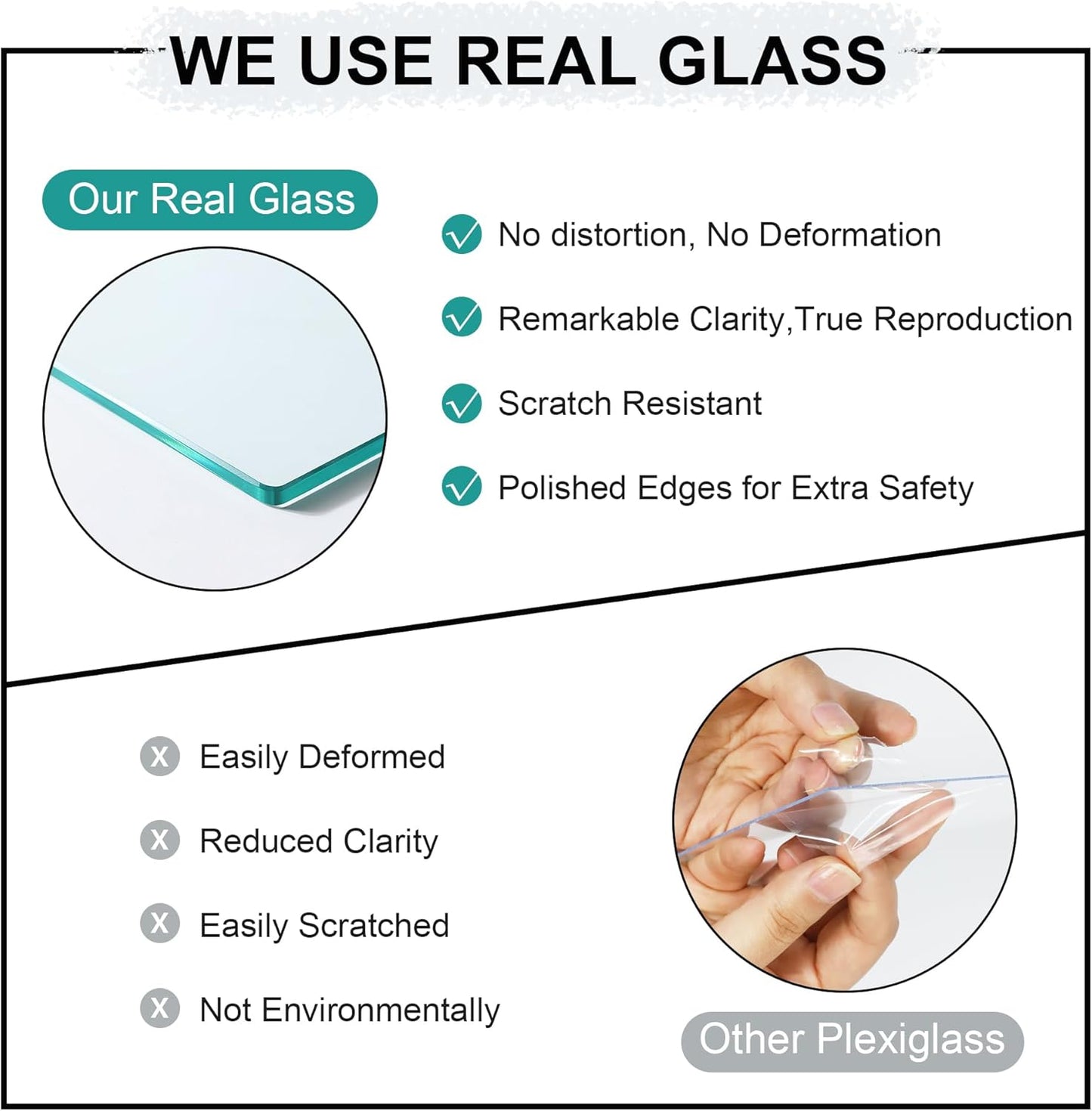 11x14 Picture Frame Set of 4, 11 x 14 Wood Photo Frames with Mat for 8x10, Natural Wooden Frame with Real Glass Cover for Wall and Tabletop Display,Blue