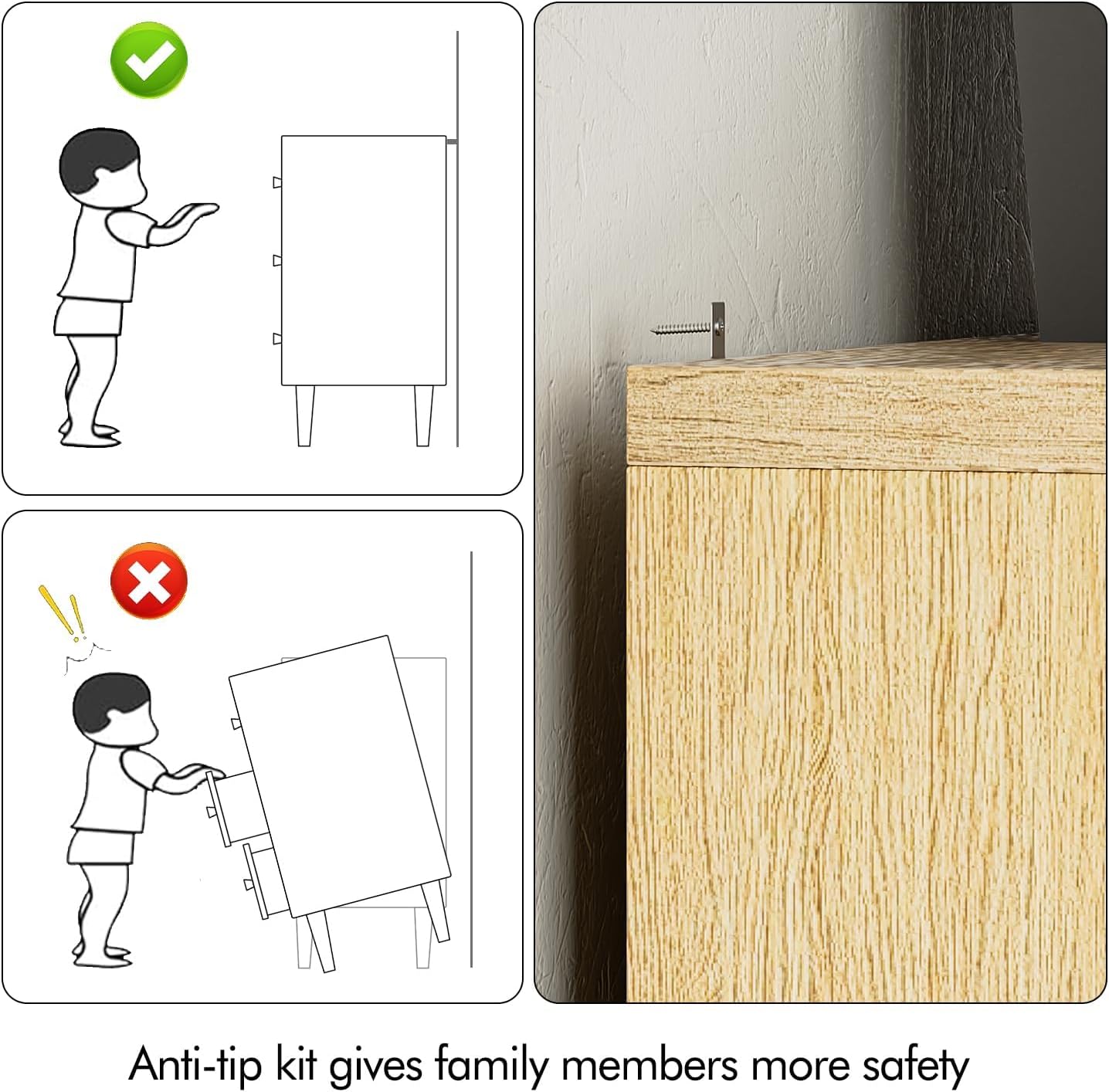 SINROM® Rattan Dresser for Bedroom, Modern 6 Drawer Dresser with Gold Handles, Wood Storage Chest of Drawers for Bedroom, Living Room, Hallway and Entryway, Natural