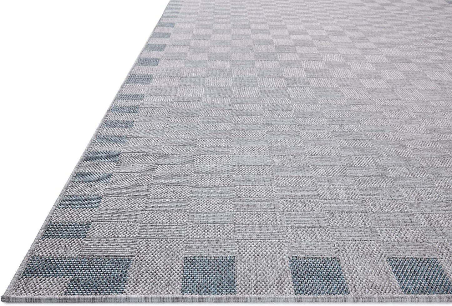Loloi Amber Lewis Topanga Collection TOP-07 Silver/Blue 9'-2" x 12'-0" Indoor/Outdoor Area Rug