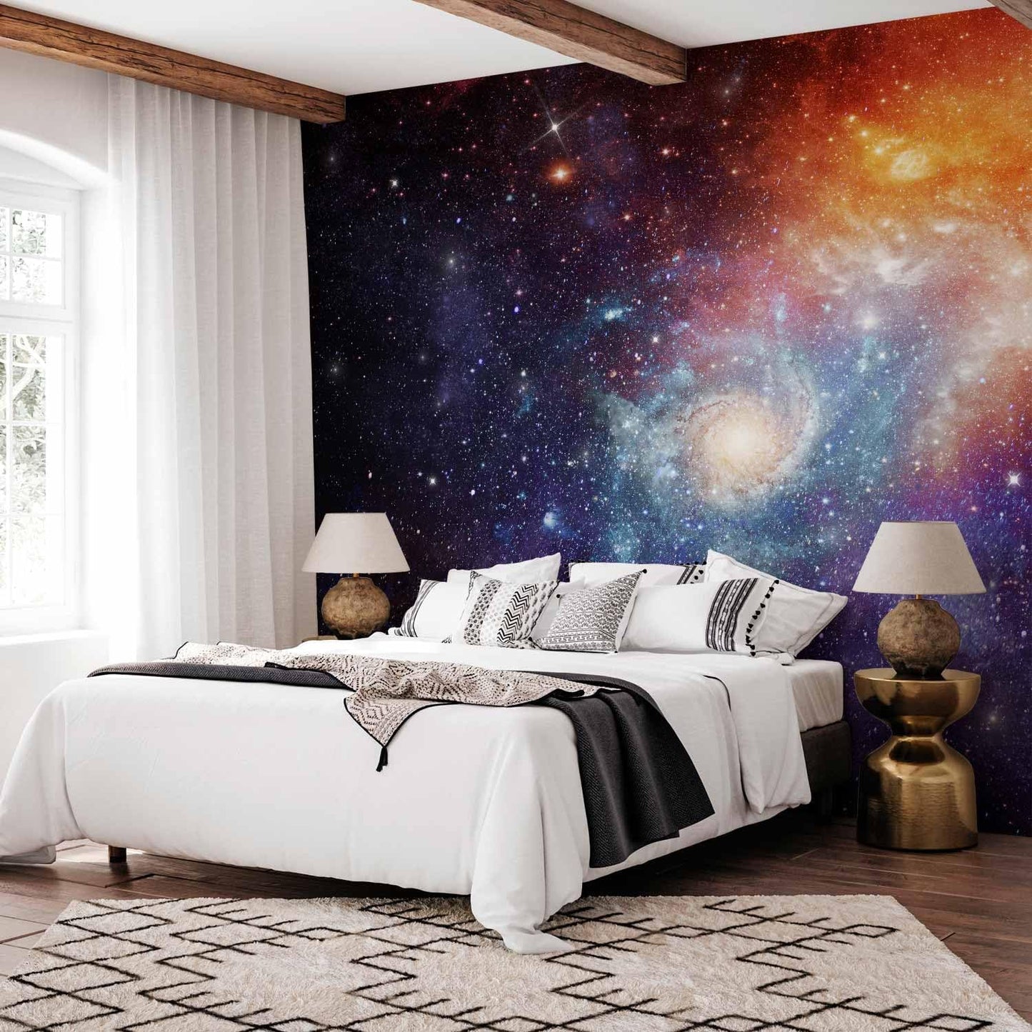 artgeist Wall Mural Cosmos Galaxy 173x124 in - Peel and Stick Self-Adhesive Wallpaper Removable Large Sticker Foil Wall Decor Print Picture Image Design f-C-0101-a-a