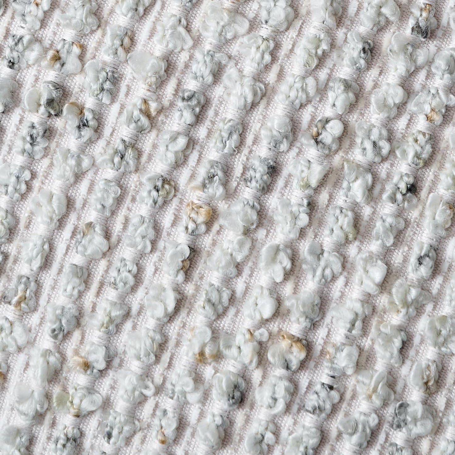 Striped Throw Pillow Covers 20x20 Set of 2 Cream Grey Textured Boucle Chic Morden Boho Accent Farmhouse Square Decorative Couch Pillow Covers for Home Decor Bed Sofa Living Room