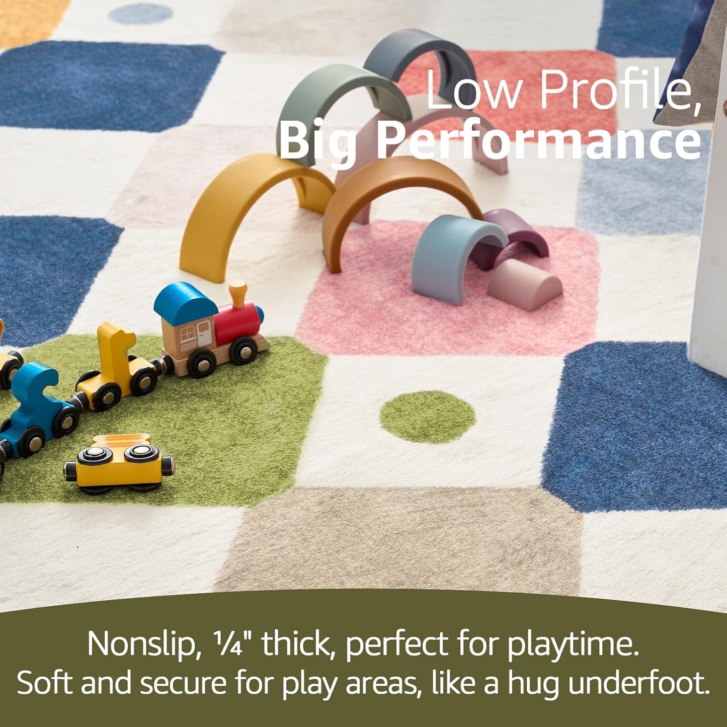 jinchan Runner Rug 2x5 Kids Hallway Washable Rug Indoor Soft Non Slip Modern Diamond Carpet for Nursery Room Bedroom Kitchen Laundry Room Circus on Cream