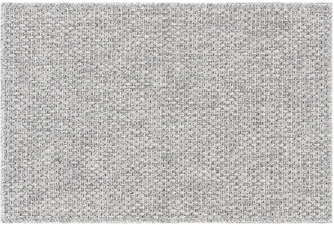 CAMILSON Easy Jute Rug 2x3, Indoor Outdoor Gray Color Farmhouse Area Rugs for Living Room and Kitchen Rug, Solid Boho Woven Design, Easy-Cleaning, Washable Outside Carpet Alfombras (2 x 3)