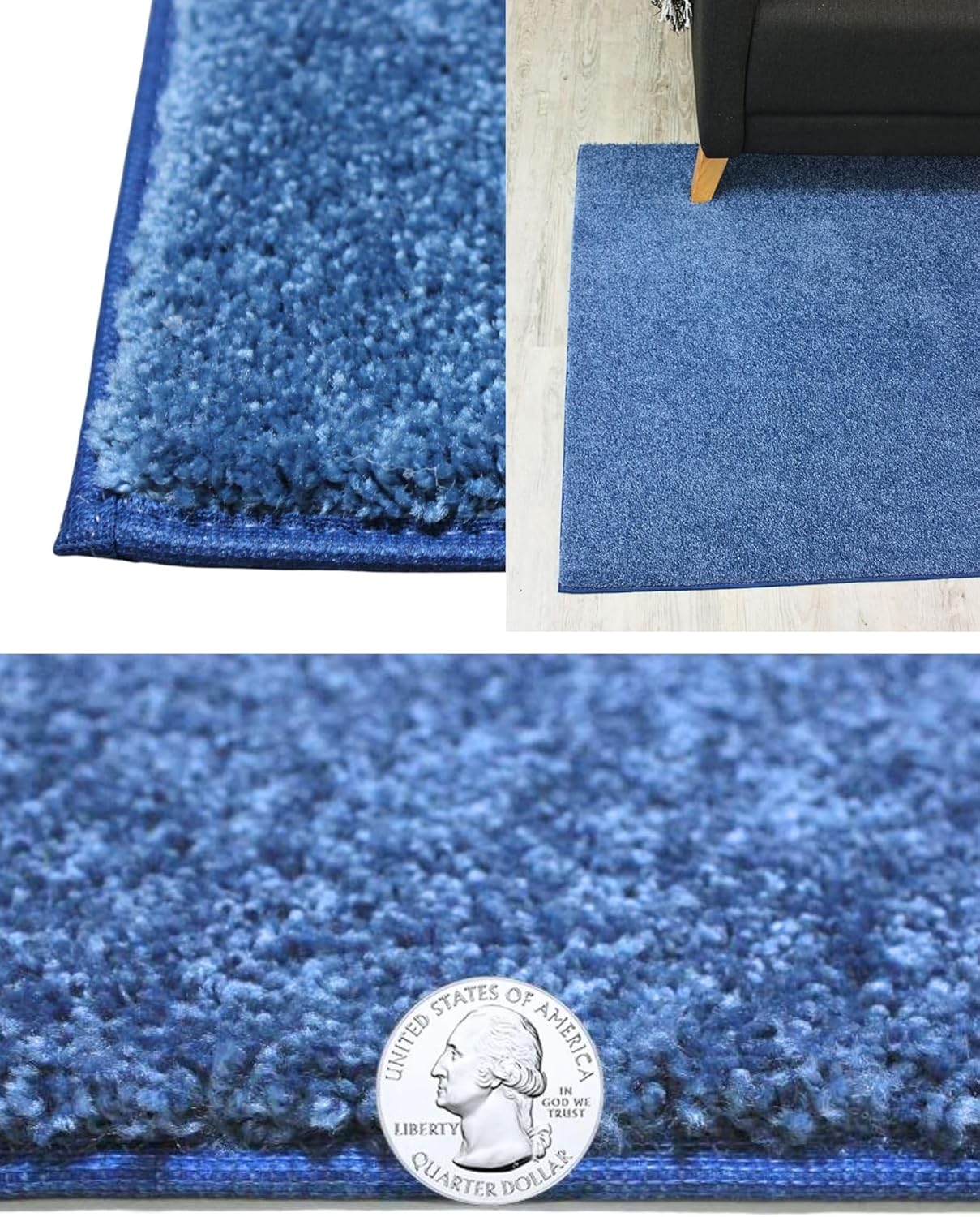 KOECKRITZ Soft and Colorful Kids Classroom Area Rugs (Passes Flammability Pill Test) Many Sizes and Bright Colors to Select from (9' Round, Royal)