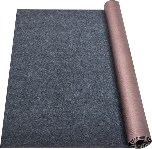Marine Carpet,6 FT x 10 FT Dark Gray Indoor Outdoor Carpet 0.2" Thick Boat Carpet with Water-Proof TPE Backing, Non-Slide Outdoor Marine Carpet Roll for Home, Patio, Porch, Deck
