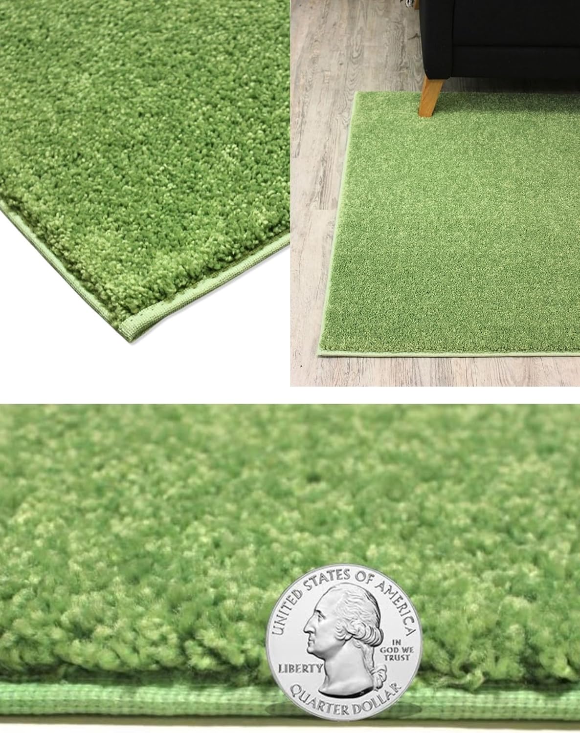 KOECKRITZ Soft and Colorful Kids Classroom Area Rugs (Passes Flammability Pill Test) Many Sizes and Bright Colors to Select from (5' x 7', Lime)