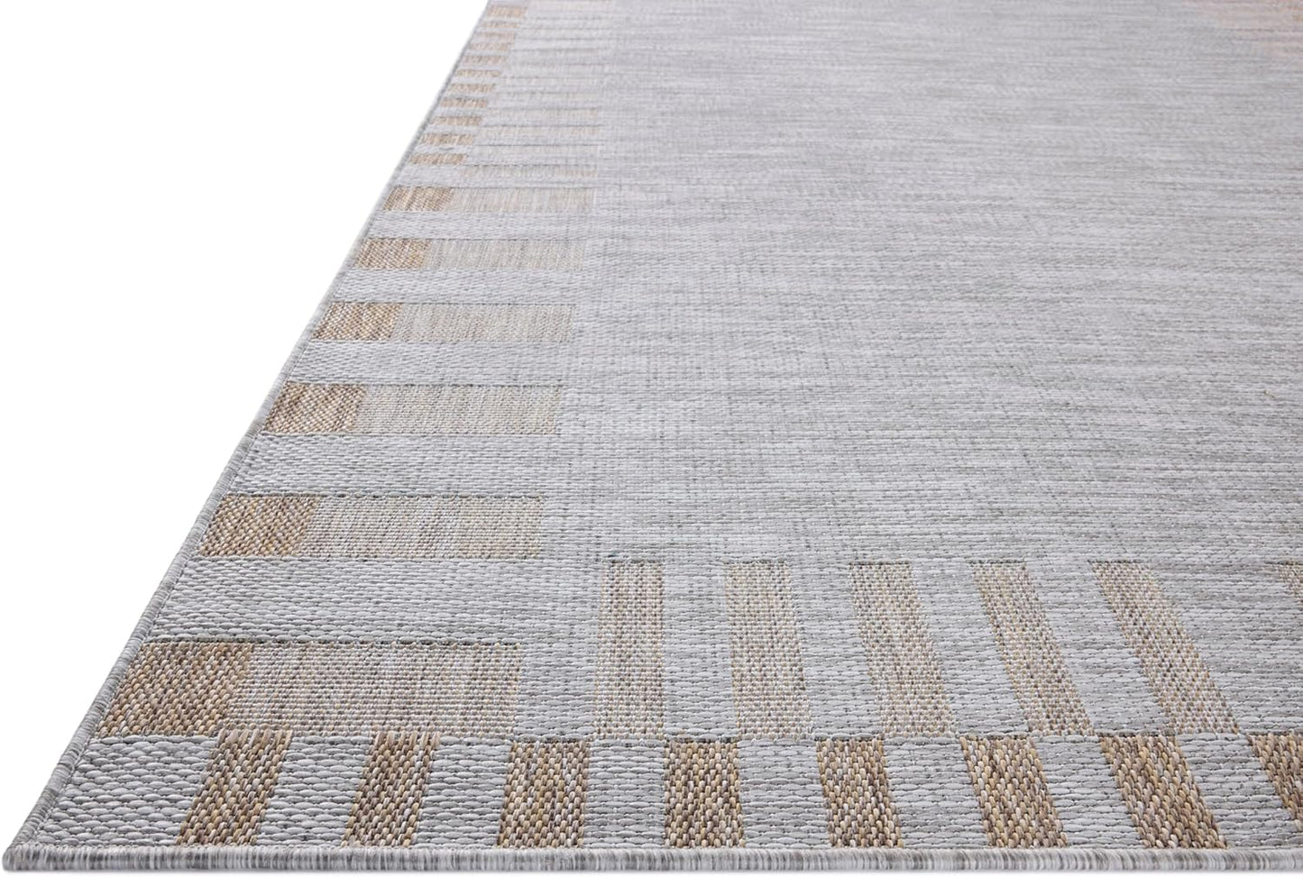 Loloi Amber Lewis Topanga Collection TOP-08 Silver/Natural 5'-3" x 7'-6" Indoor/Outdoor Area Rug