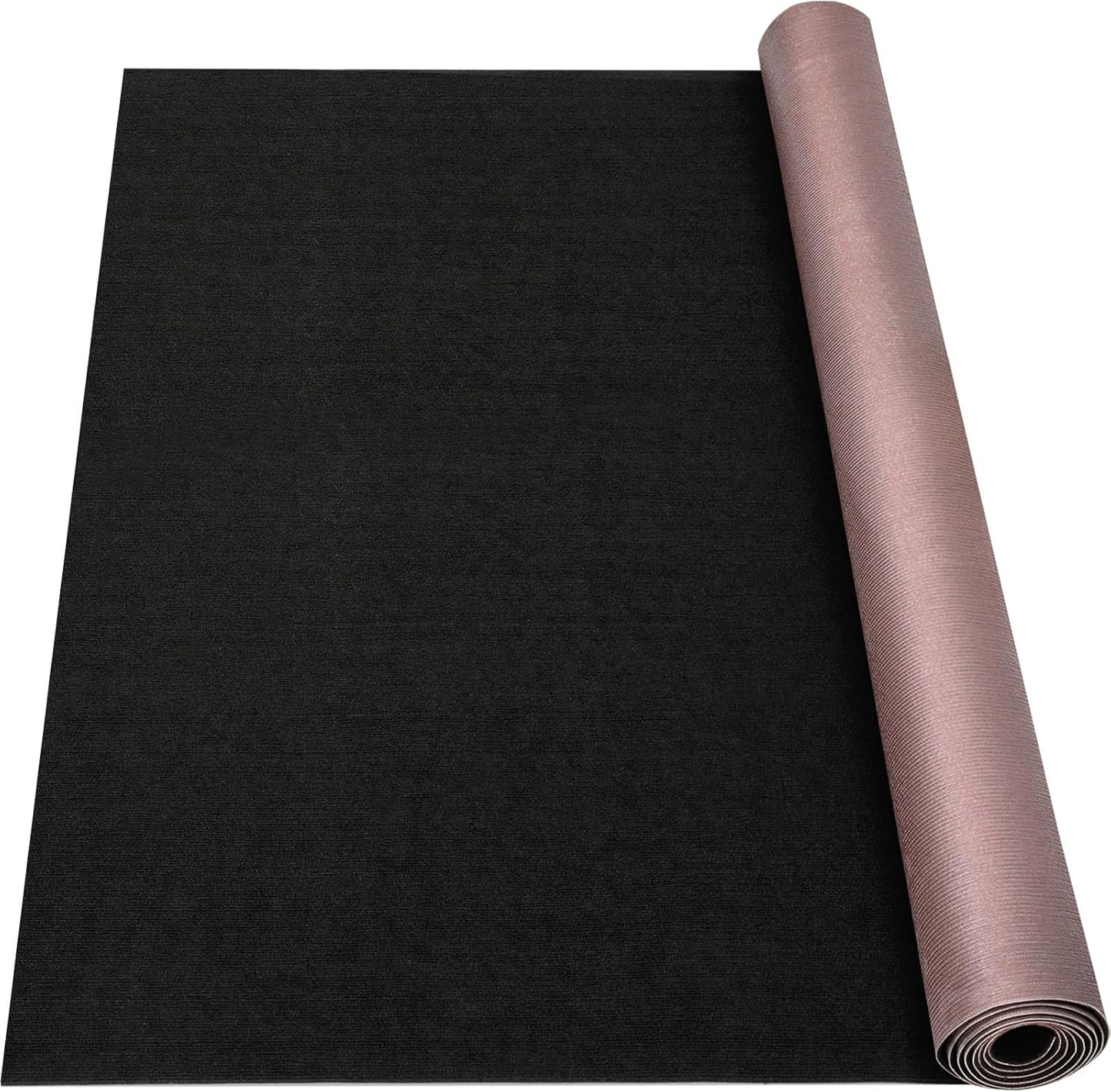 Marine Carpet, 5 FT x 25 FT Black Indoor/Outdoor Rug, 0.2" Thick, Non-Slip, Waterproof