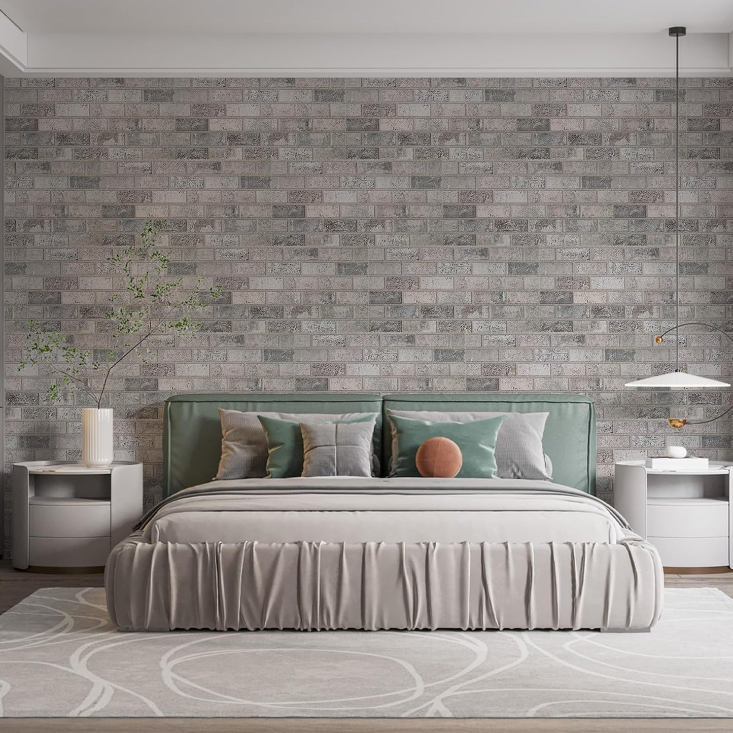 IZODEKOR 3D Brick Effect Wall Panels - Faux Brick Paneling for Living Room, Kitchen, Bathroom and More | Beige Dream - Pack of 3 Covers 16 sq ft