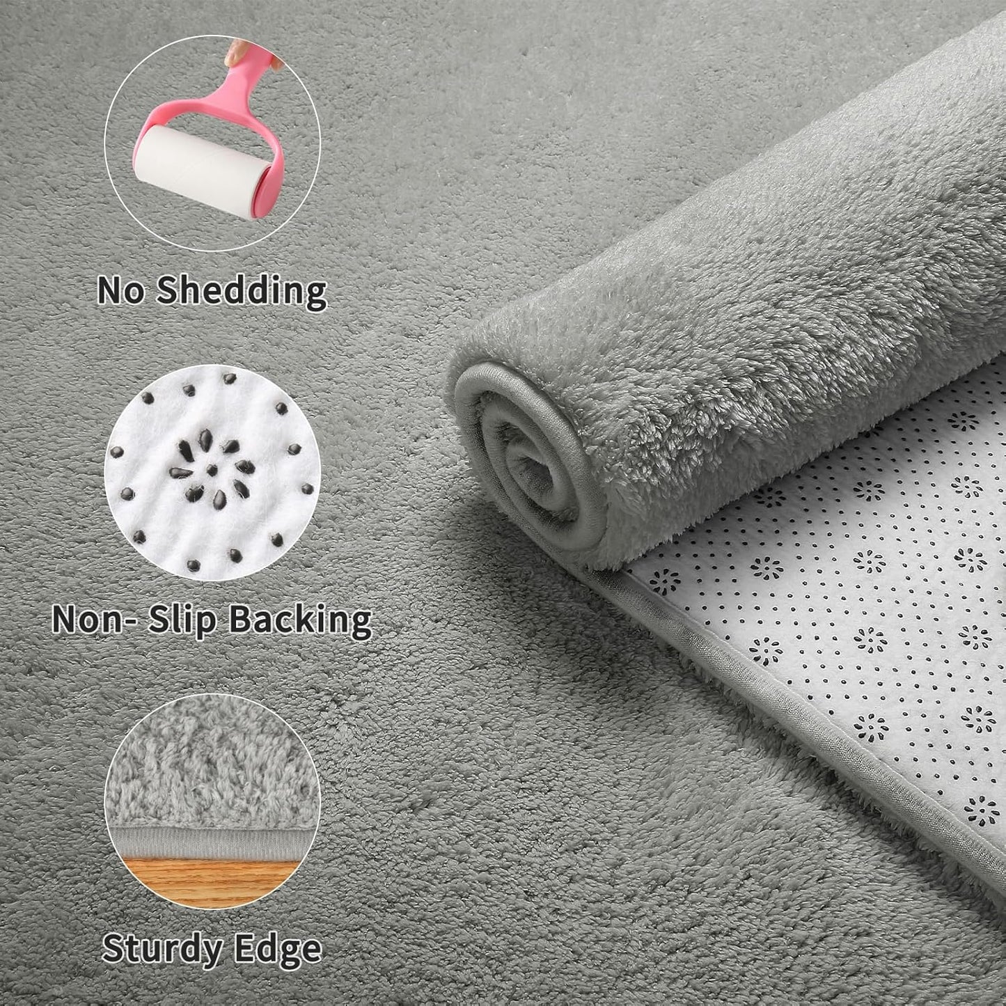 Sour Lemon 6x9 Area Rugs for Living Room, Soft Large Area Rug Fluffy Rugs for Bedroom，Machine Washable Area Rug Non Slip Carpet Rug for Living Room Playroom Kids Room Home Decor