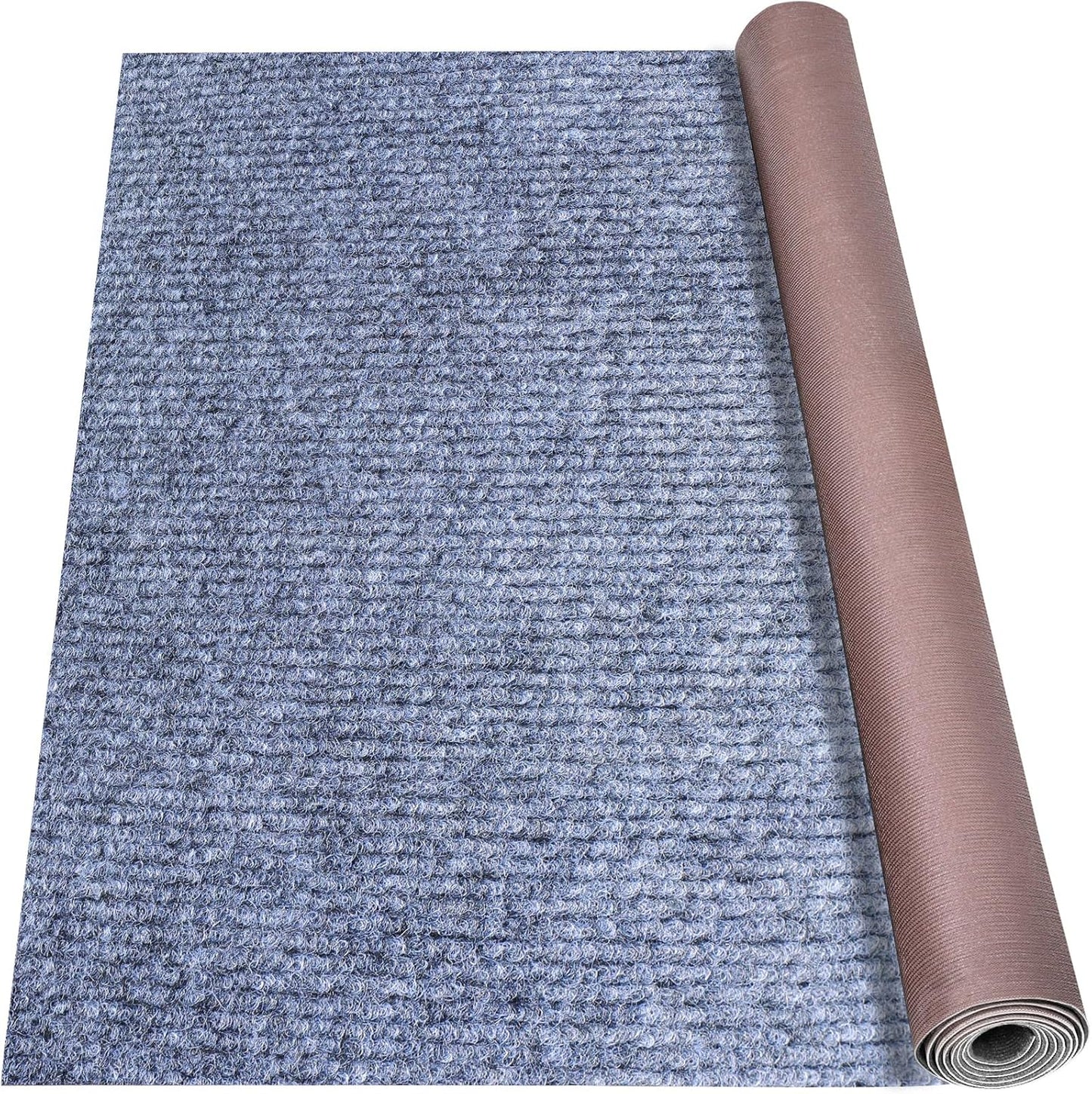 Marine Carpet,6 FT x 14 FT Blue-Gray Indoor Outdoor Carpet 0.2" Thick Boat Carpet with Water-Proof TPE Backing, Non-Slide Outdoor Marine Carpet Roll for Home, Patio, Porch, Deck